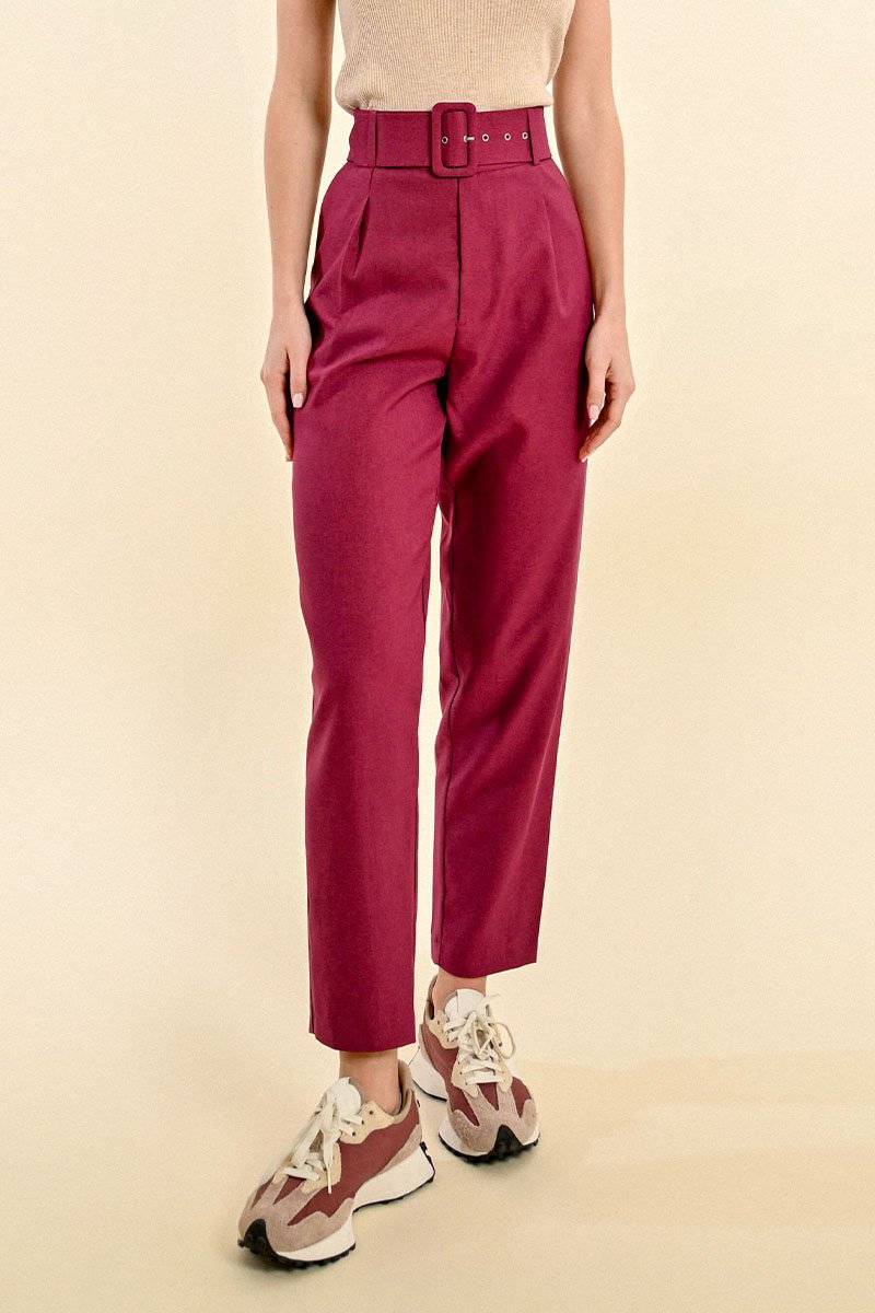 Pantalon - Bordeaux - Molly Bracken - Femme