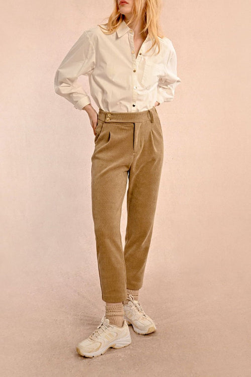 Trousers - Beige - Molly Bracken - Women's