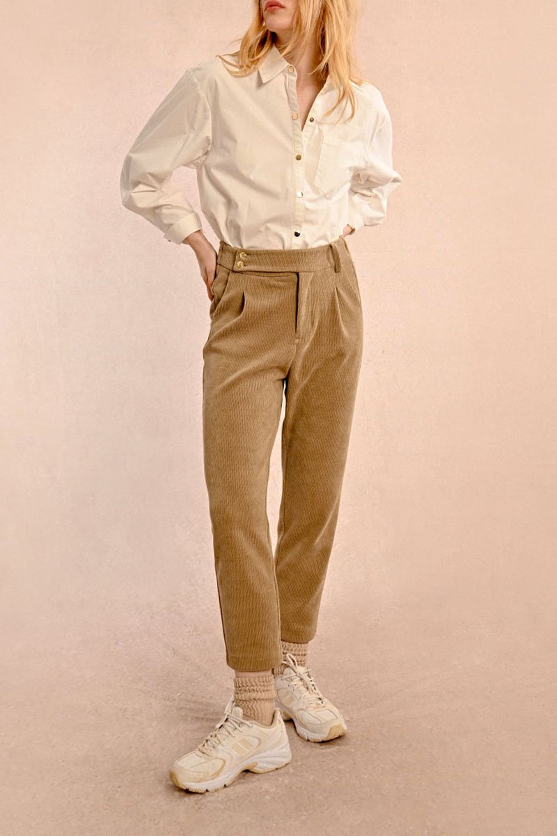Trousers - Beige - Molly Bracken - Women's