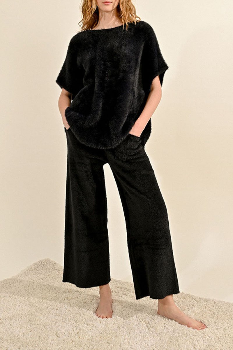 Pantalon Palazzo - Noir - Molly Bracken - Femme