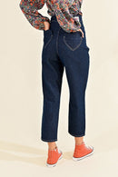 Jean 7/8 Taille Haute - Bleu Foncé - Lili Sidonio - Femme