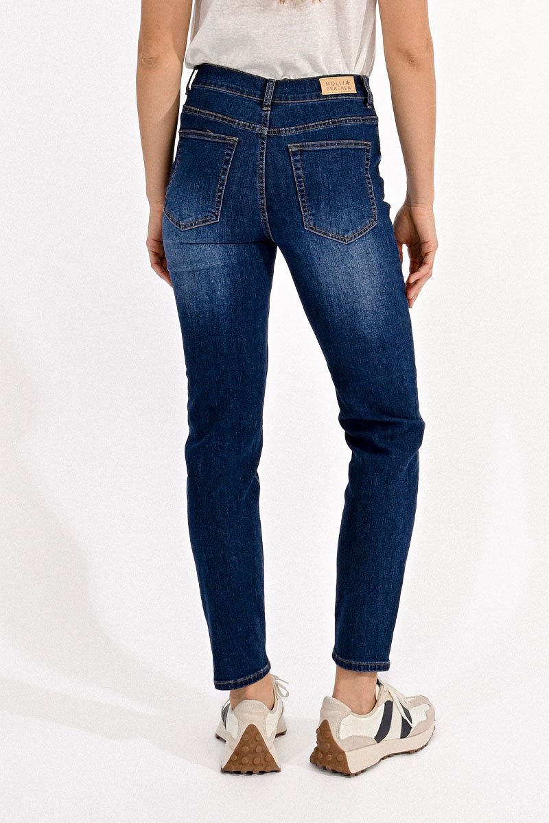 Jeans - Dark Blue - Molly Bracken - Women's