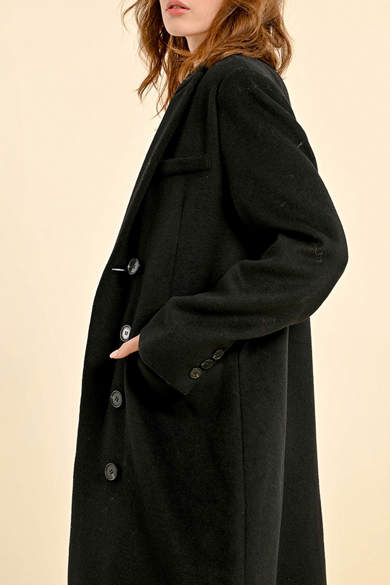 Manteau En Laine - Noir - Femme