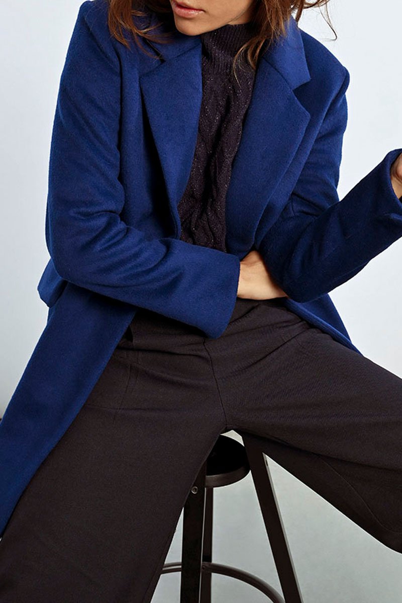 Manteau En Laine - Bleu Marine - Lili Sidonio - Femme