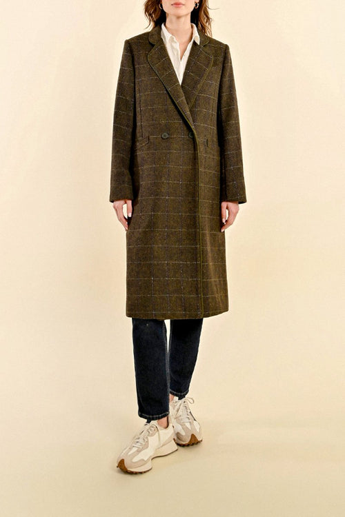 Wool Coat - Khaki - Molly Bracken - Women's