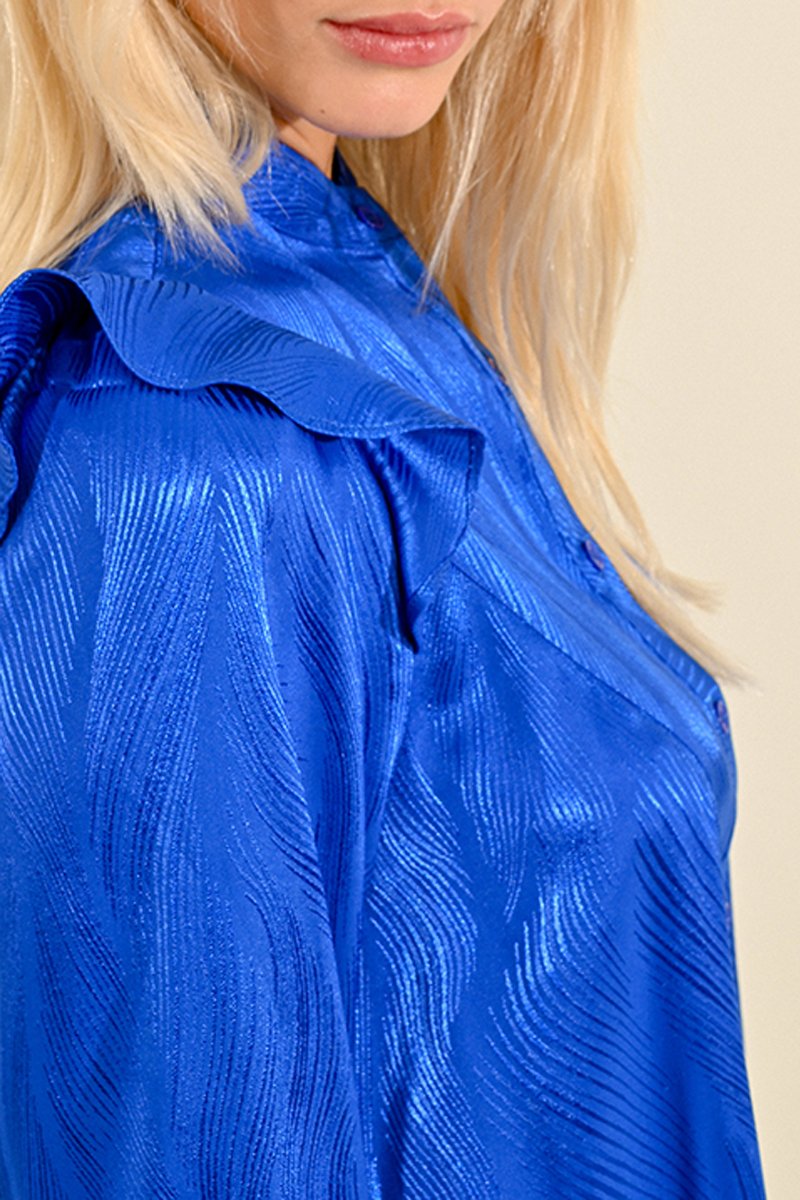 Trapeze Dress - Royal Blue - Lili Sidonio - Women's