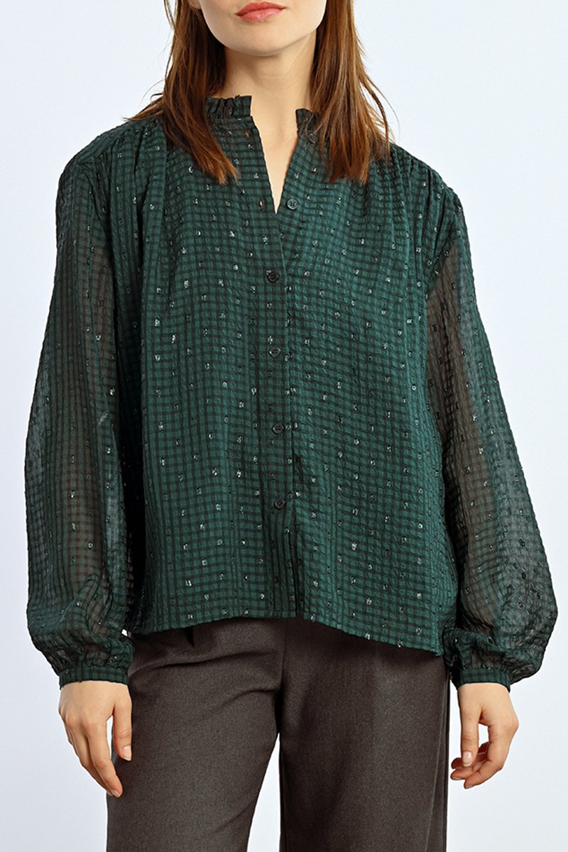 Chemisier - Vert Foncé - Lili Sidonio - Femme