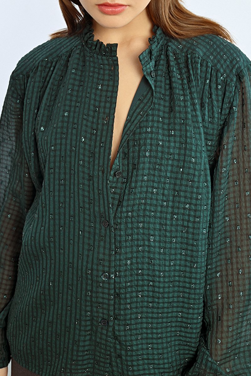 Chemisier - Vert Foncé - Lili Sidonio - Femme