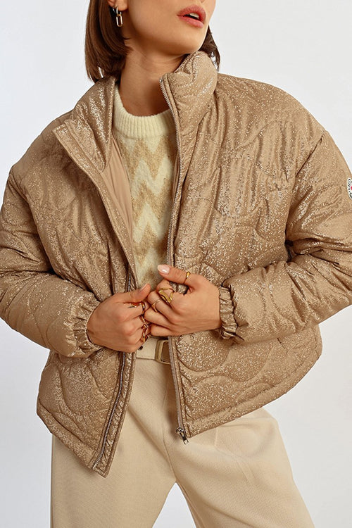 Puffer jacket - Beige - Lili Sidonio - Women's