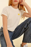 T-Shirt - Blanc Cassé - Molly Girl - Enfant