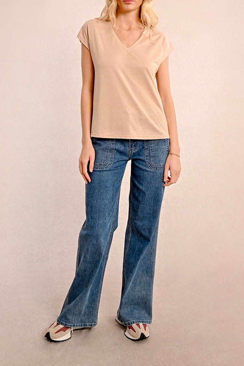 T-Shirt - Beige - Molly Bracken - Women