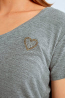 T-Shirt - Light Heather Grey - Lili Sidonio - Women's