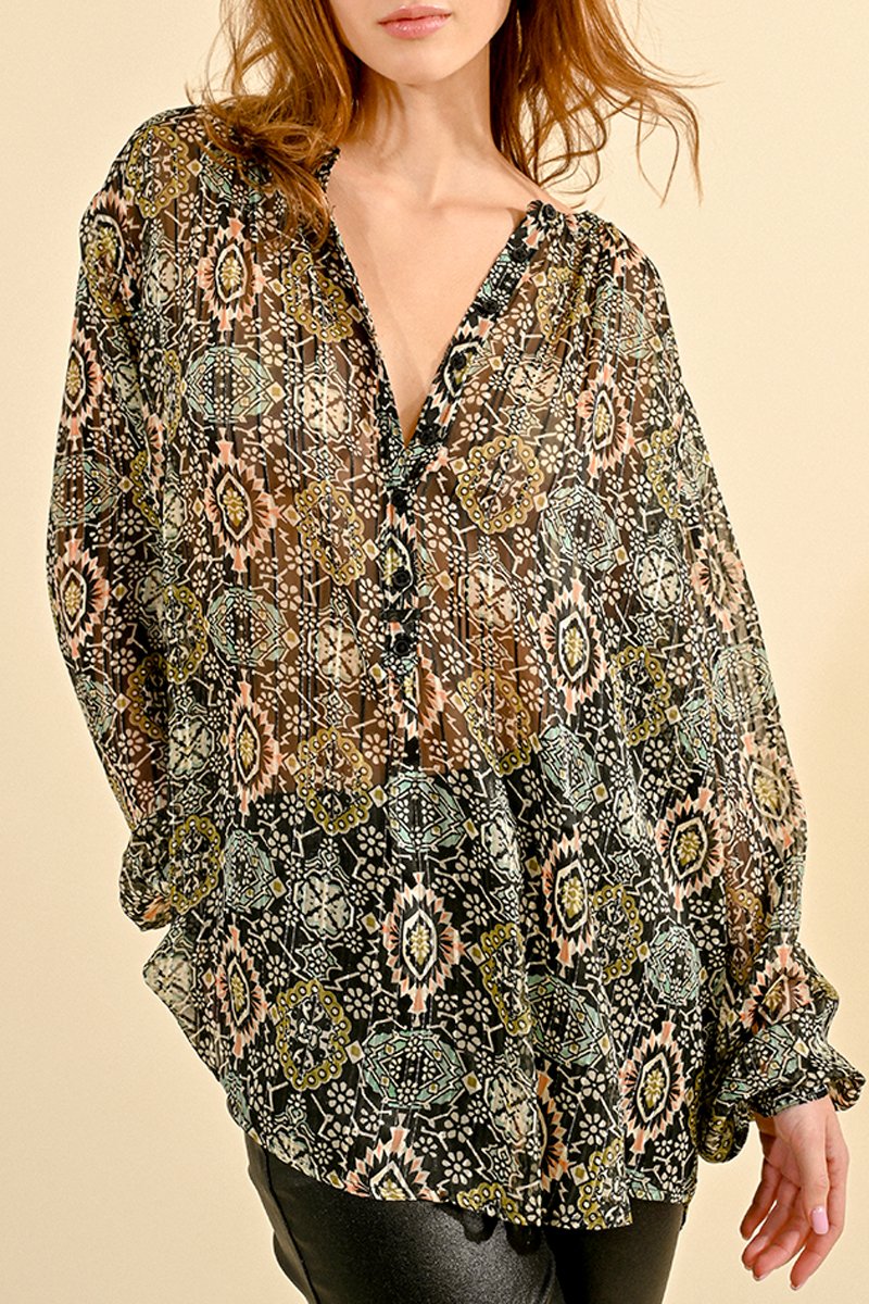 Blouse - Green - Molly Bracken - Women