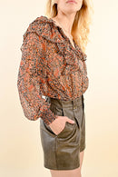 Blouse - Marron - Molly Bracken - Femme