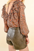 Blouse - Marron - Molly Bracken - Femme