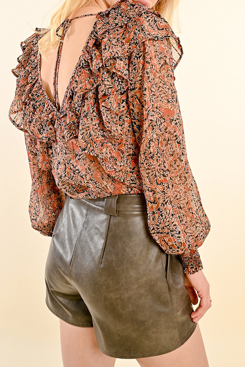 Blouse - Marron - Molly Bracken - Femme