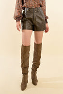 Shorts - Dark Brown - Molly Bracken - Women's