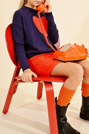 Jupe Droite - Orange - Molly Girl - Enfant