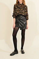 Wrap Skirt - Black - Molly Bracken - Women's