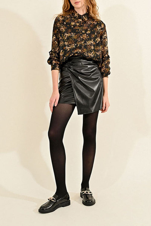 Wrap Skirt - Black - Molly Bracken - Women's