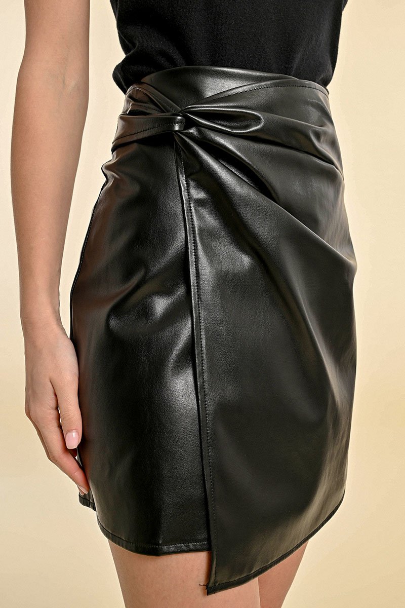 Wrap Skirt - Black - Molly Bracken - Women's