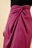 Jupe Midi Taille Haute - Fuchsia - Molly Bracken - Femme