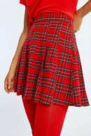 Pleated Skirt - Red - Lili Sidonio - Women's