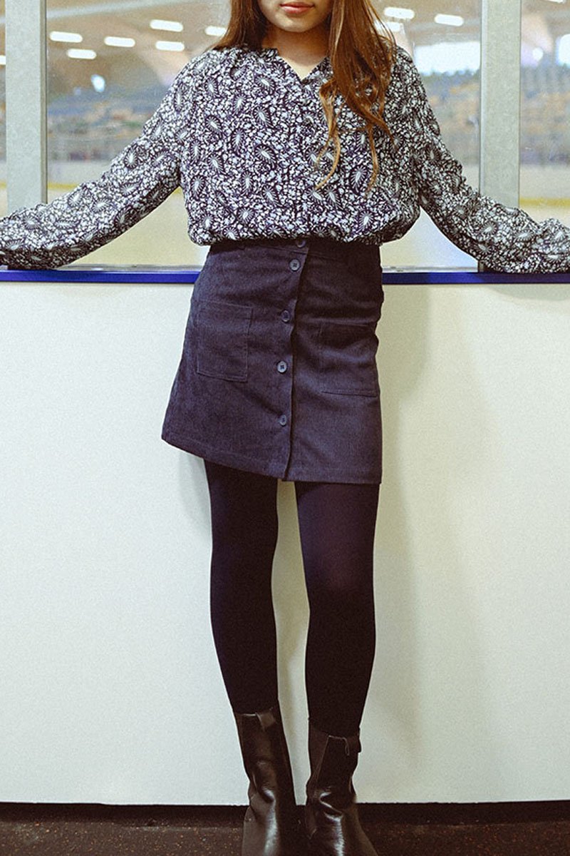 Straight Skirt - Dark Blue - Molly Girl - Child