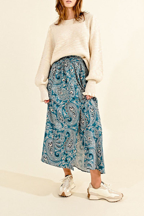 Jupe Longue - Bleu - Molly Bracken - Femme