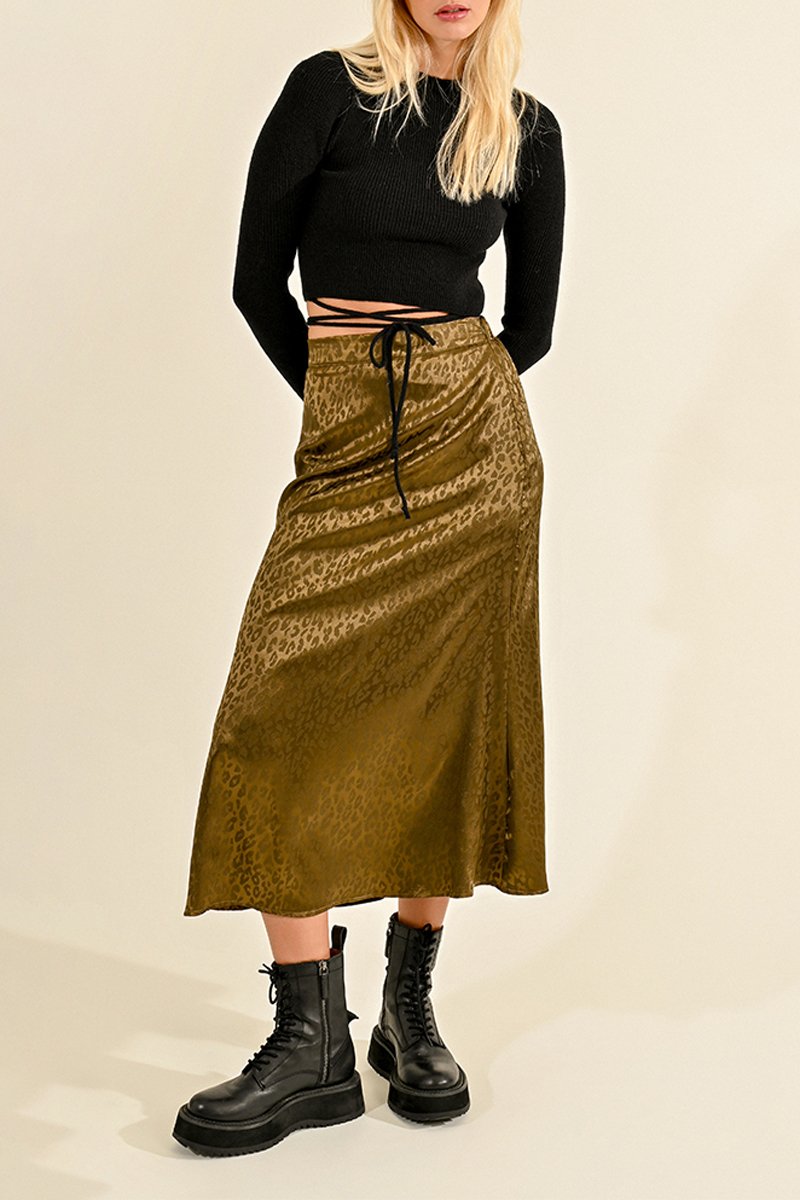 Jupe Midi - Kaki - Lili Sidonio - Femme