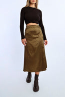 Jupe Midi - Kaki - Lili Sidonio - Femme