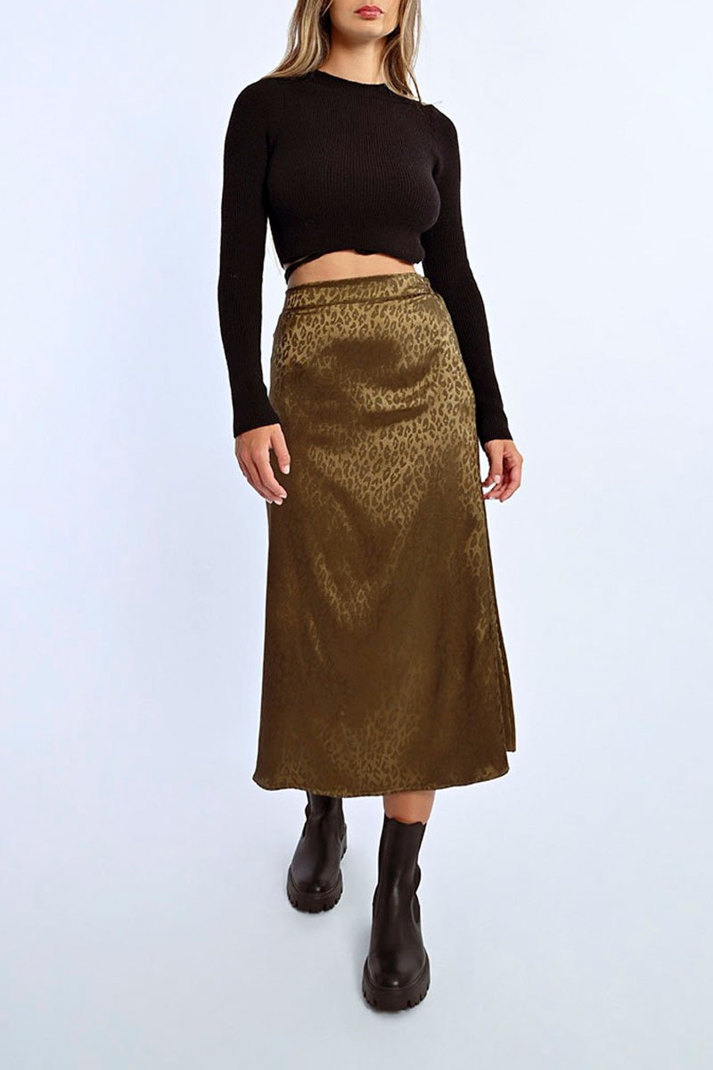 Jupe Midi - Kaki - Lili Sidonio - Femme