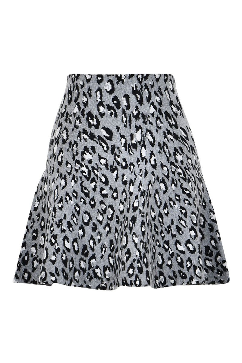 Jupe Patineuse Taille Haute - Gris - Molly Girl - Enfant