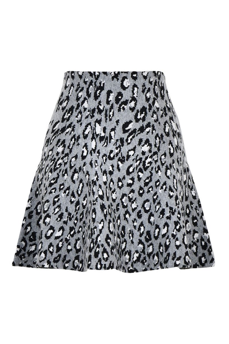 Jupe Patineuse Taille Haute - Gris - Molly Girl - Enfant