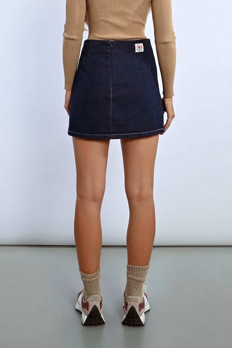 Jupe Droite - Bleu Foncé - Lili Sidonio - Femme