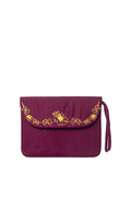 Pochette En Velours Hisa - Bordeaux