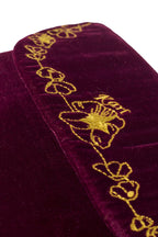 Pochette En Velours Hisa - Bordeaux