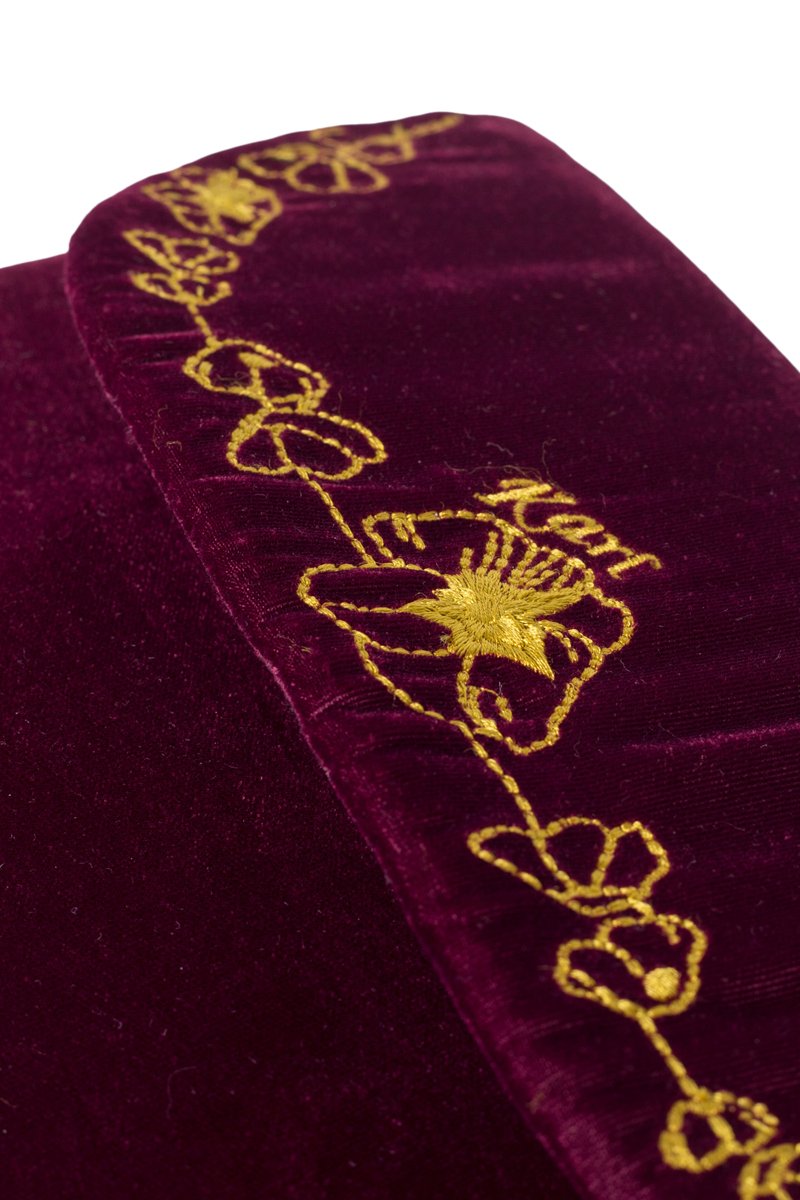 Pochette En Velours Hisa - Bordeaux