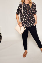 Leather Shoulder Bag - Nude