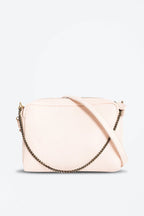 Leather Shoulder Bag - Nude