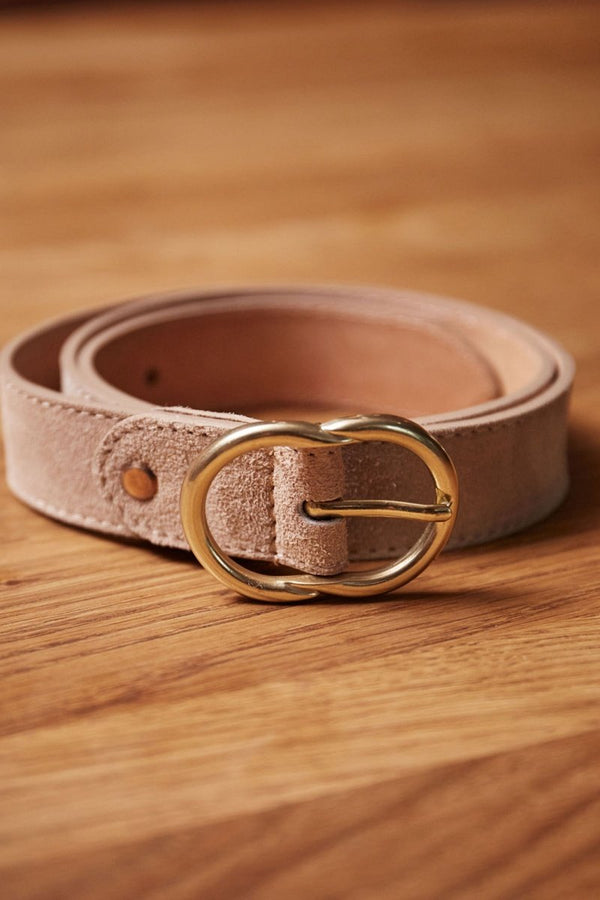 Ceinture En Nubuck Helene - Beige