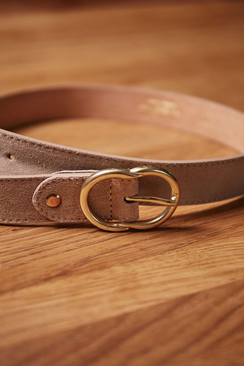 Ceinture En Nubuck Helene - Beige