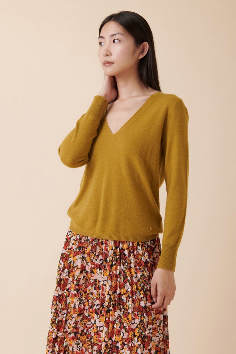 Jersey Mahir de Cashmere - Mostaza