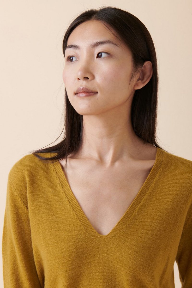 Jersey Mahir de Cashmere - Mostaza