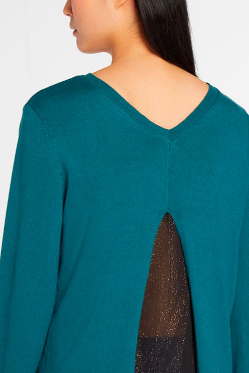 Trompe L'Œil Sweater - Duck Blue