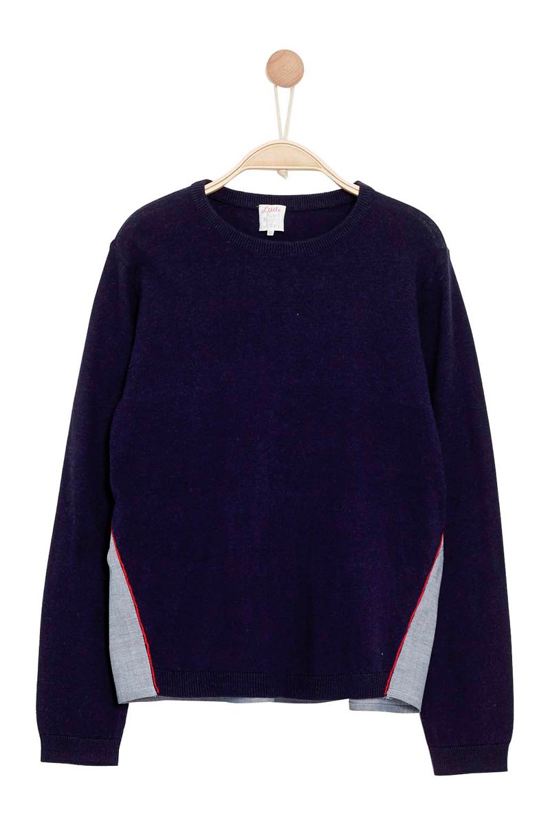 Jersey Bimaterial Mescaly - Azul Marino
