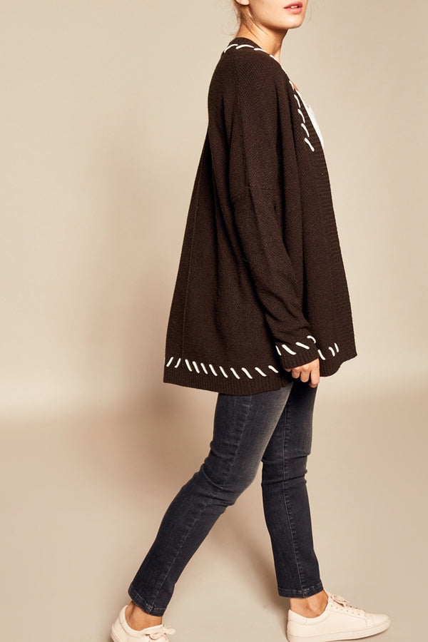 Long Wool And Cashmere Vest - Deep Khaki