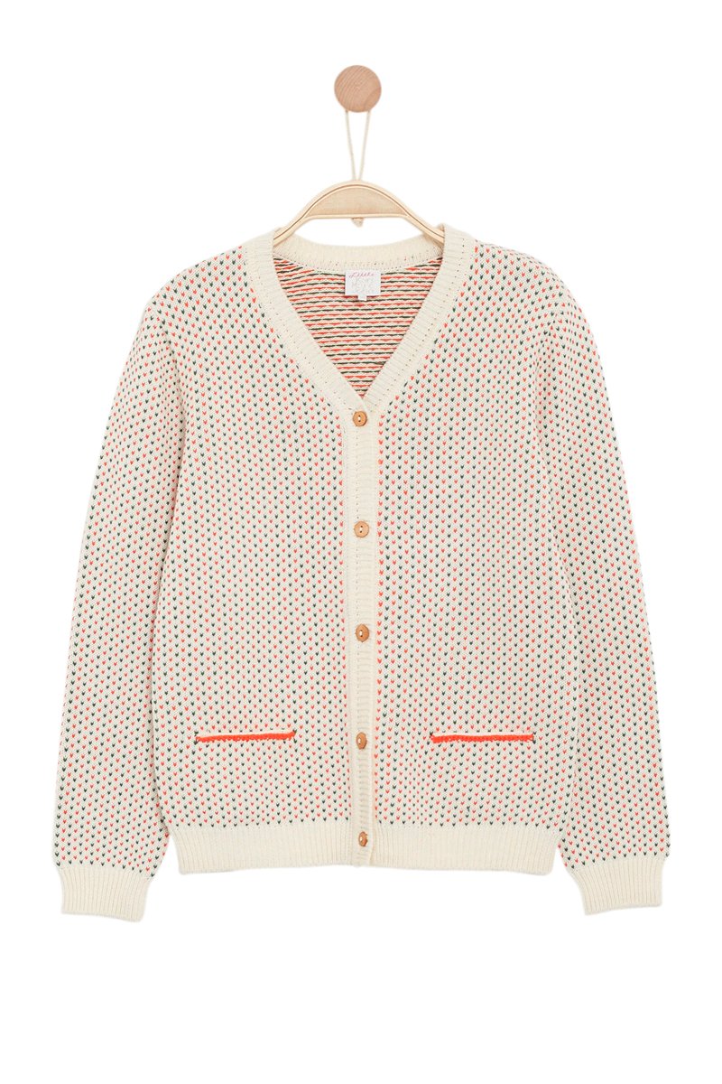 Gelaty Vest - Ecru And Red