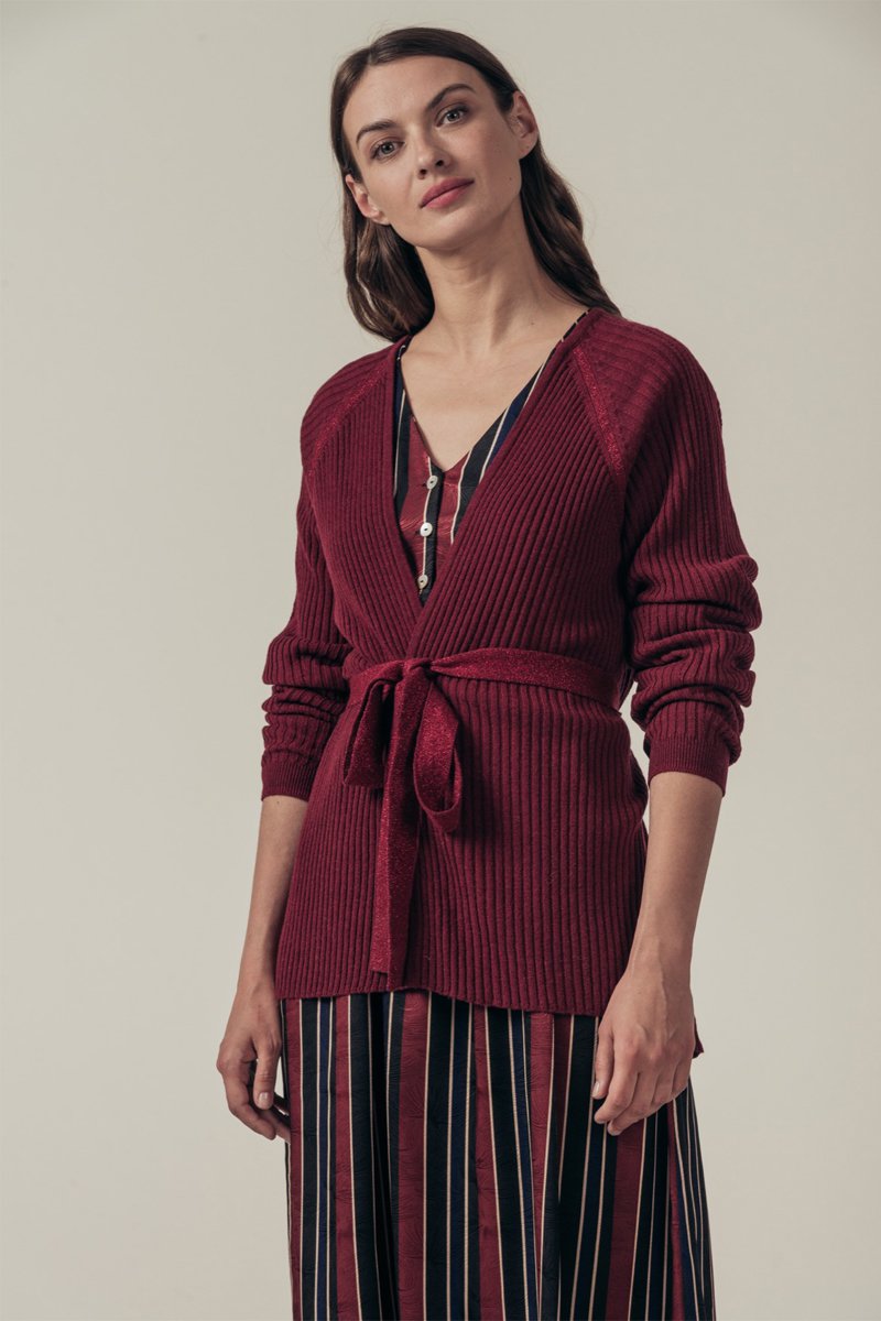 Minesota Wool And Cashmere Vest - Burgundy