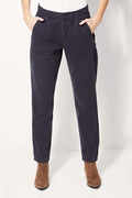 Pantalones Prussia De Cintura Alta Carrot - Azul Marino